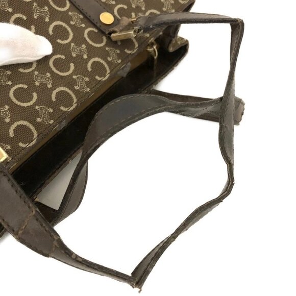 CELINE Macadam C Canvas Tote Bag Brown/8BF0524 - Picture 6 of 12